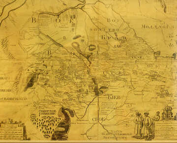 Old map of Ukraine