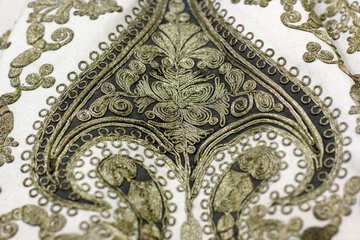 Stariinaya fabric with embroidery №43292