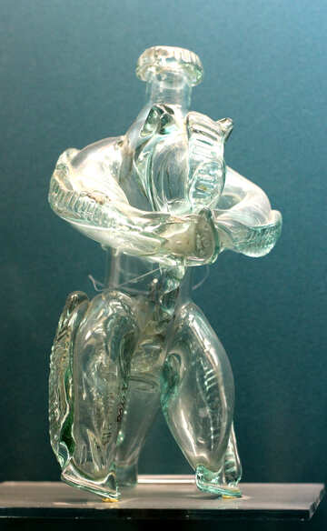 Vetro caraffa antica in forma umana №43661