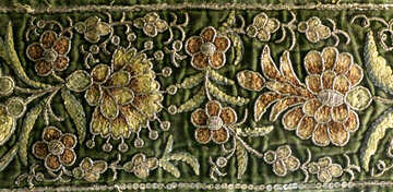La textura de la vieja patrón en la tela №43667
