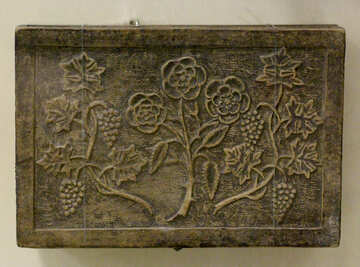 Старовинне кліше з візерунком і квітами №43301