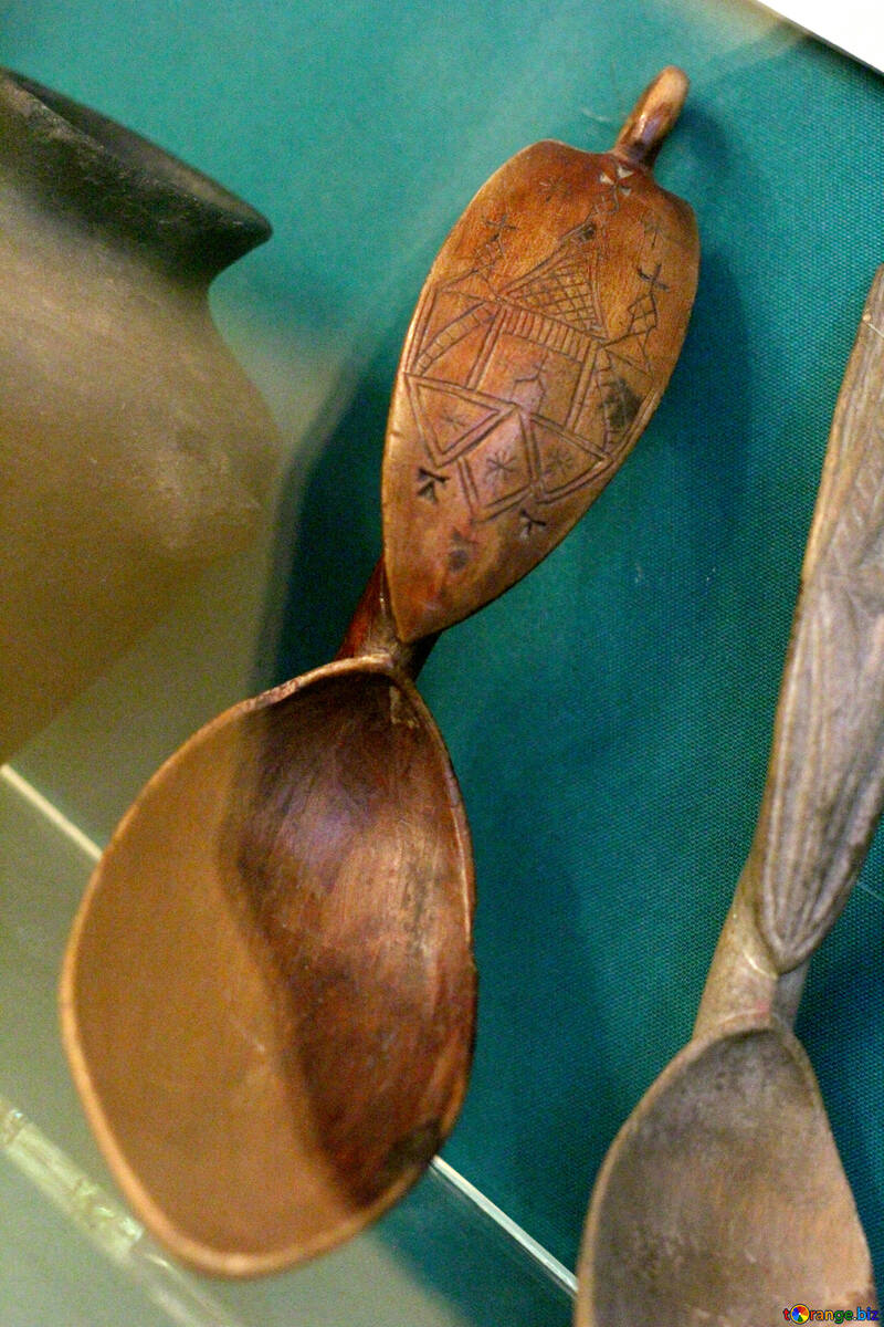 Vintage wooden spoon №43371
