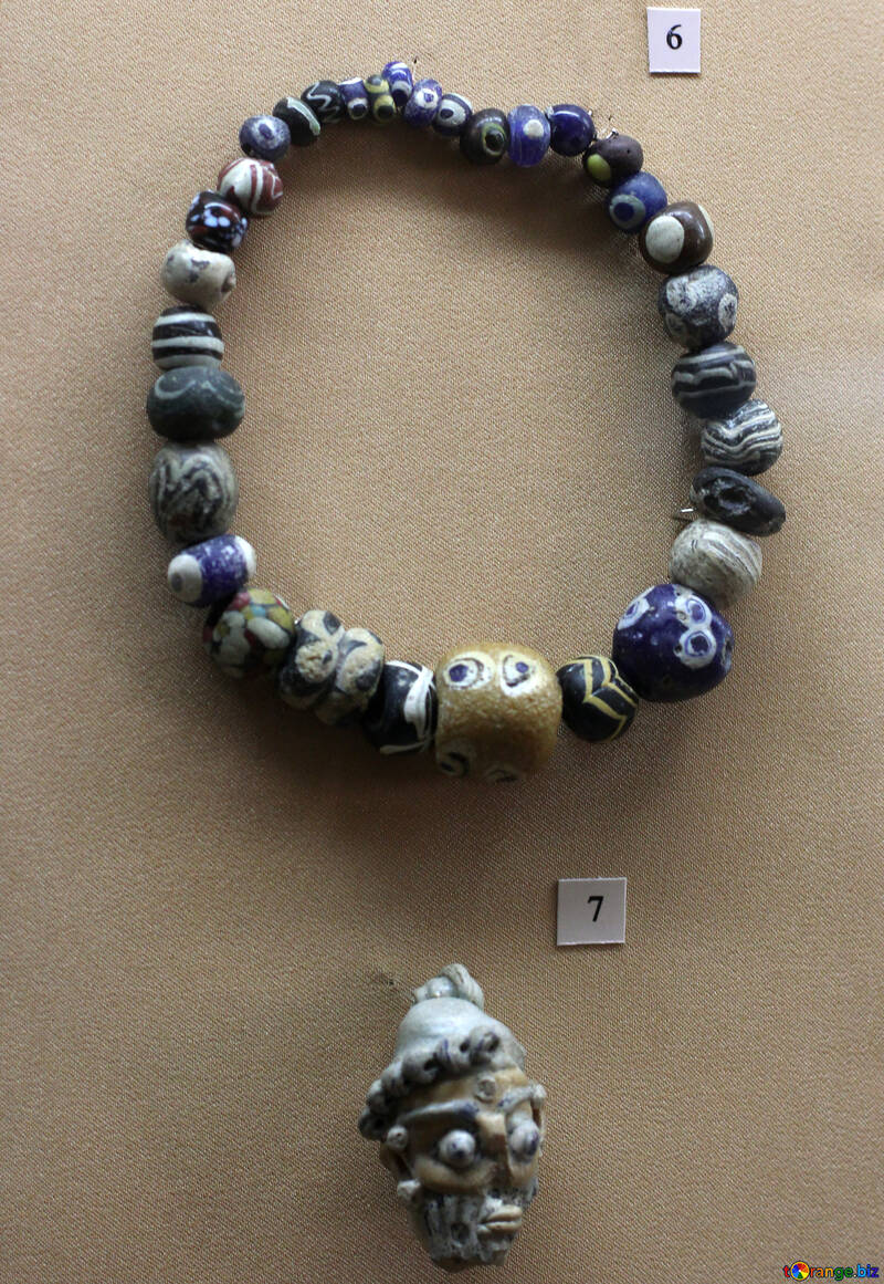 Vintage ceramic beads №43708