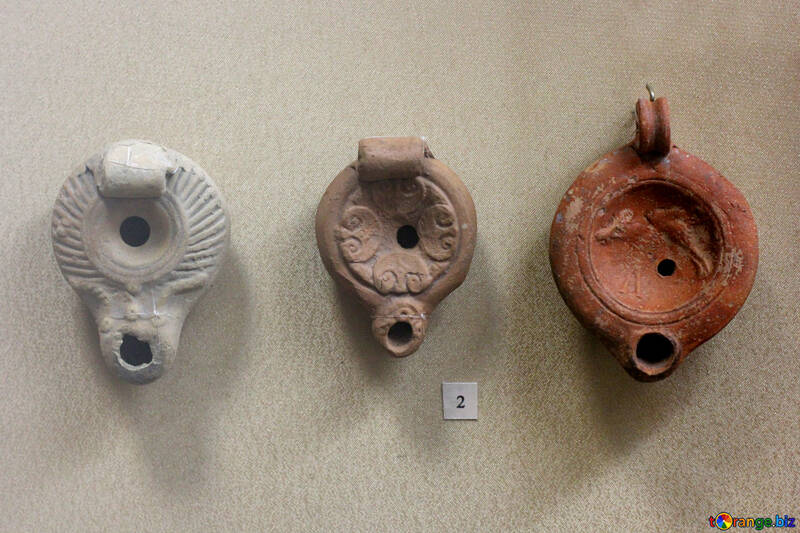 Alte Keramik-Lampen 1. Jahrhundert  №43758