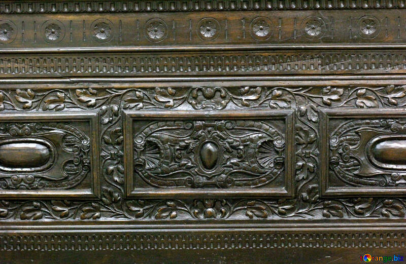 Carved pattern on antique furniture №43351