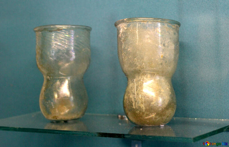 Старовинні скляні стакани №43975