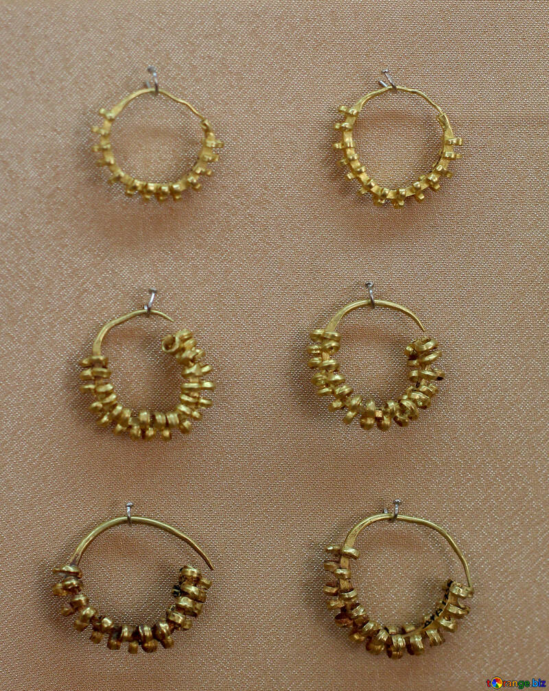 Старовинні сережки із золота №43696