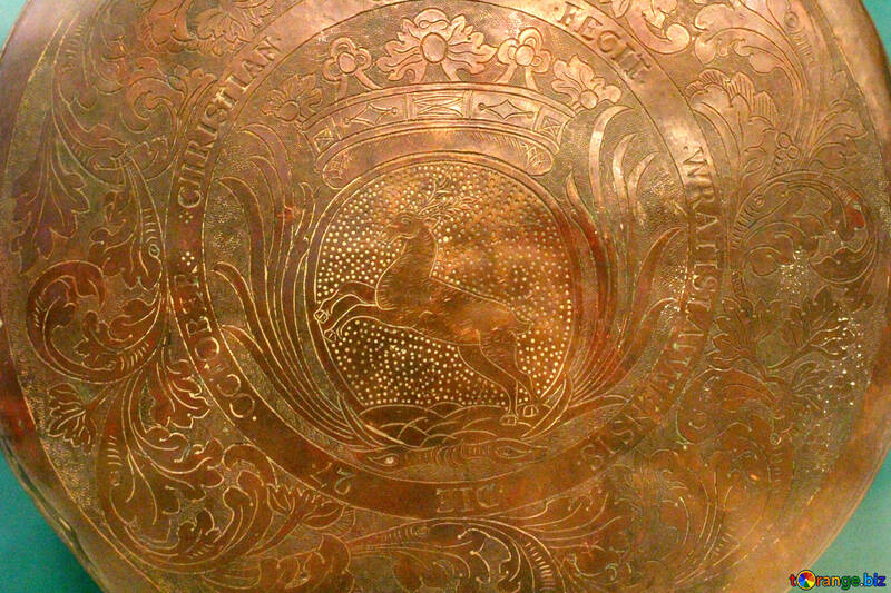 Texture gold metal stamping №43393