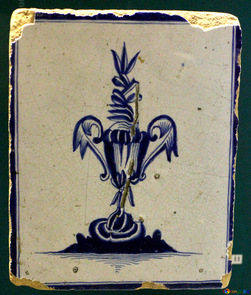 Azulejos de cerâmica antiga. Textura. №43658