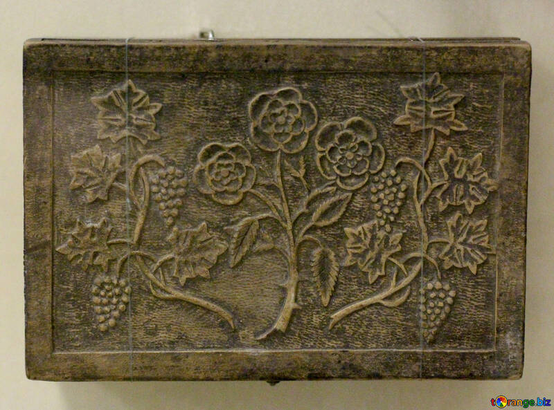 Старовинне кліше з візерунком і квітами №43301