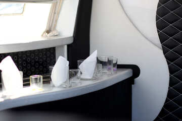 Bar in the cabin of the limousine №44382