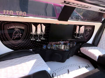 The interior of the passenger compartment of the limousine №44458