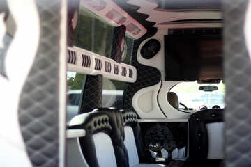 The interior of the passenger compartment of the limousine №44421