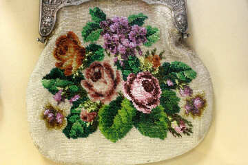 Texture vintage motif de fleurs brodées №44268