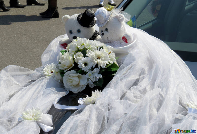 Wedding Bears on the hood №44341