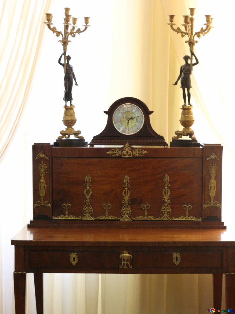 Antique chest of drawers with a watch №44198