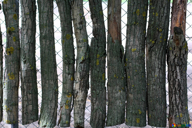 木とメッシュ製のフェンス №45940