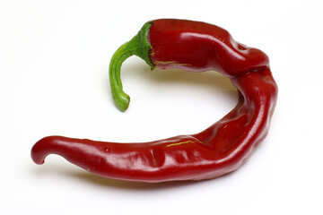 Twisted pod of red chili peppers №46644