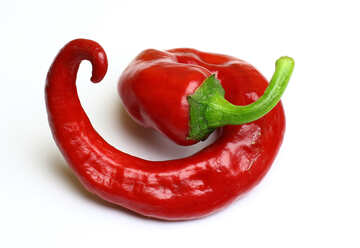 Twisted pod of red chili peppers №46650