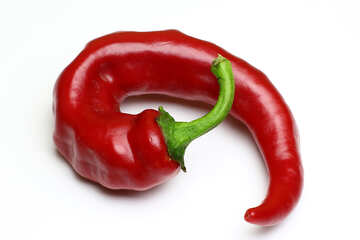 Twisted pod of red chili peppers №46660