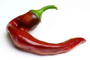 Twisted pod of red chili peppers №46661