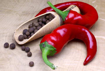 Black pepper and red pepper №46623