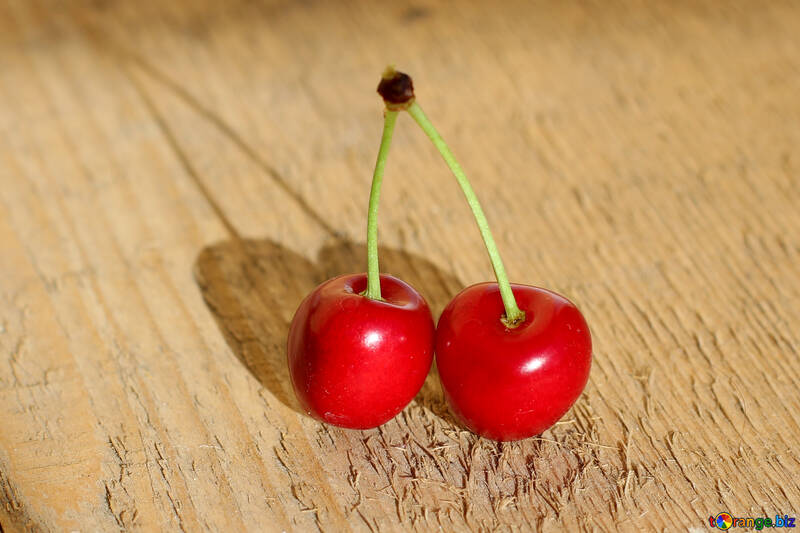 Cherry on a wooden board №46247