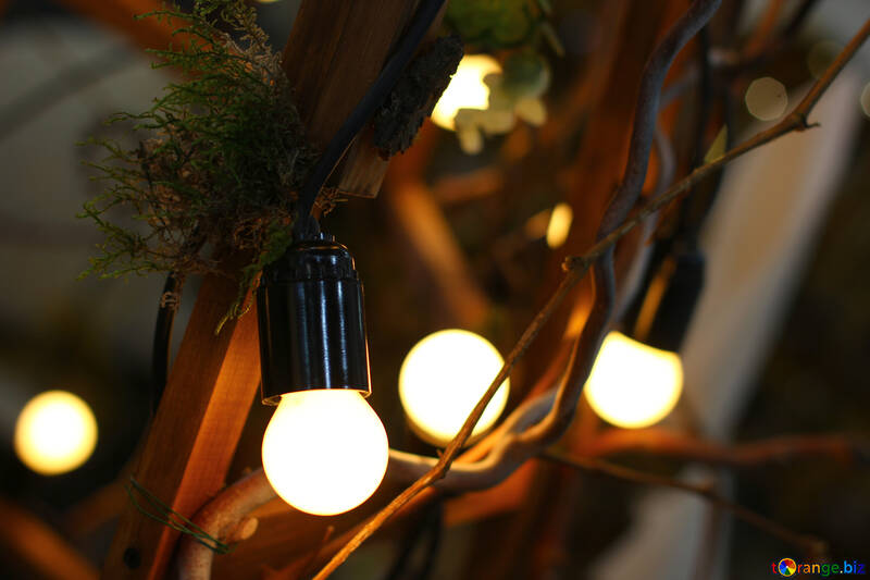 Garland das velhas lâmpadas incandescentes №46921