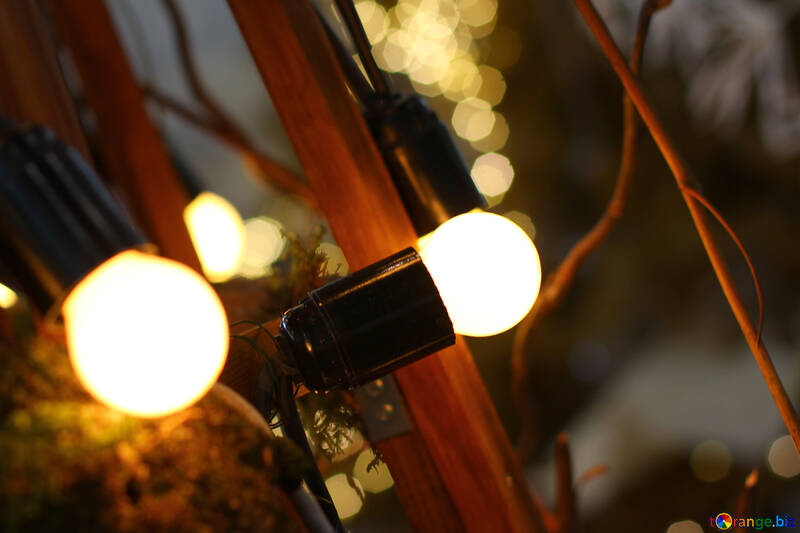 As velhas lâmpadas incandescentes na decoração №46922