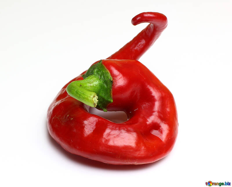 Twisted pod of red chili peppers №46652