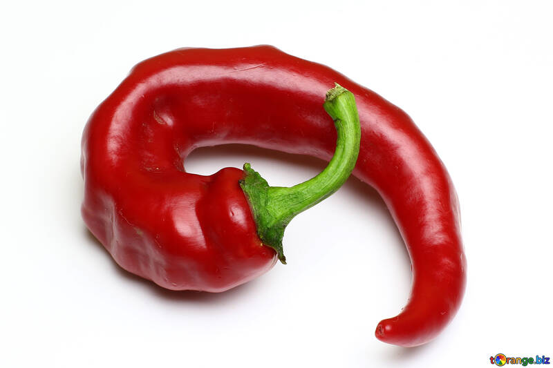 Twisted pod of red chili peppers №46660