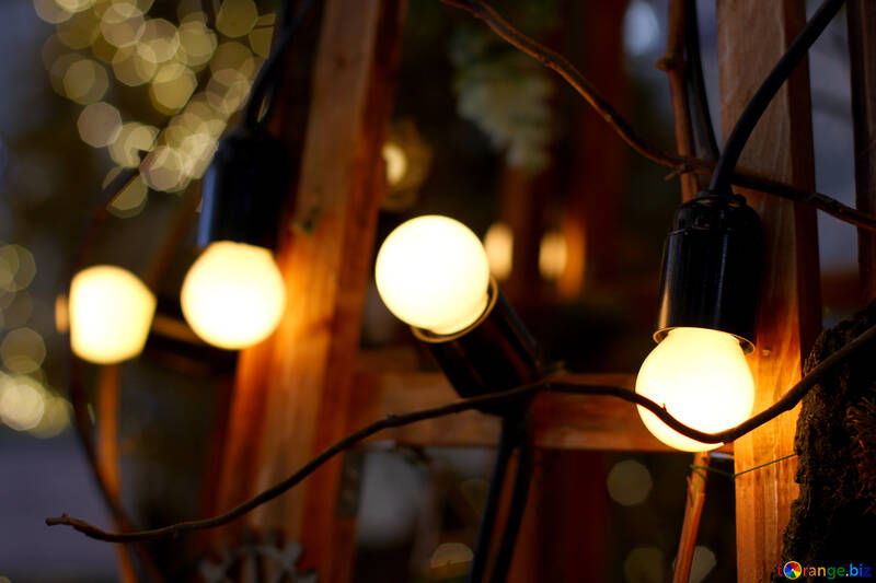 Garland das velhas lâmpadas incandescentes №46948