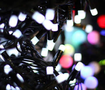 Fondo de la Navidad fondo luces de colores guirnaldas, sin asperezas №47892