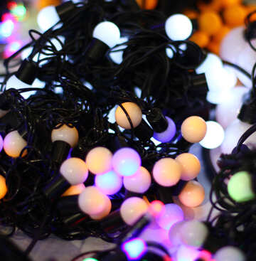 Blurred christmas background background colored lights garlands №47902