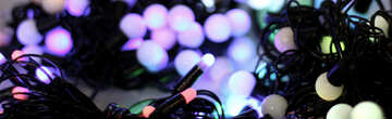 Blurred christmas background background colored lights garlands №47904