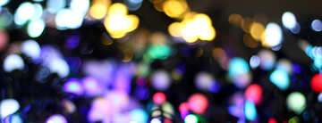 Blurred Christmas lights garlands background color №47911