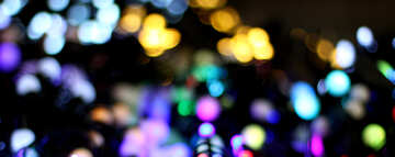 Blurred Christmas lights garlands background color №47912