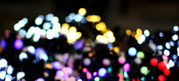 Blurred Christmas lights garlands background color №47918