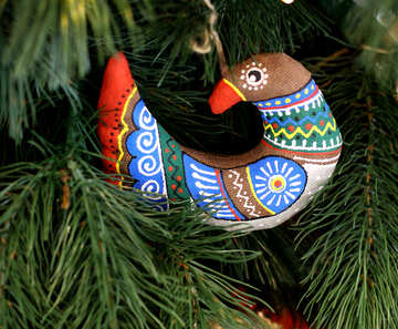 クリスマスの装飾鳥 №47832