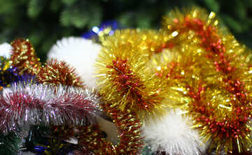 Colored background Christmas garland №47928
