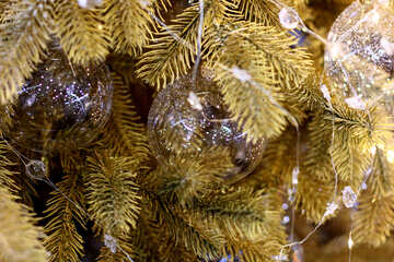 Christmas garland of lights reflection №47756