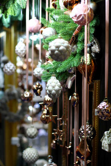 New Year`s interior decoration in the store №47591