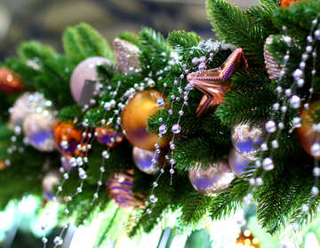 New Year`s interior decoration in the store №47597