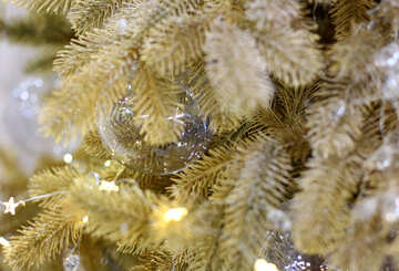 Guirnalda de luces en el árbol de Navidad №47724