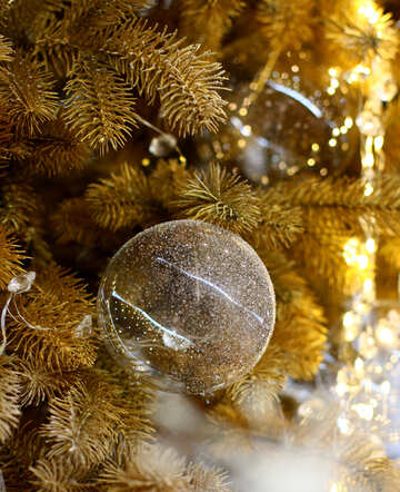 クリスマスツリー上のガラス球 №47738