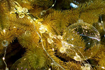 Glass Christmas balls on the Christmas tree №47707