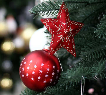 Background with beautiful New Year`s ball №47583