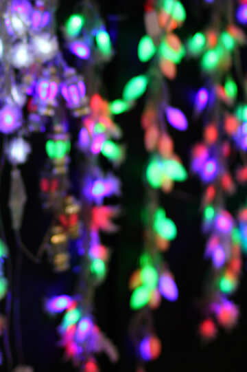 Colored lights Christmas light background №47926