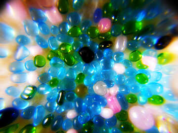 Grânulos de vidro multi-coloridas №47984