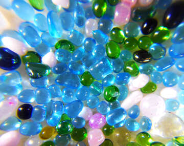 Multi-colored glass beads №47985